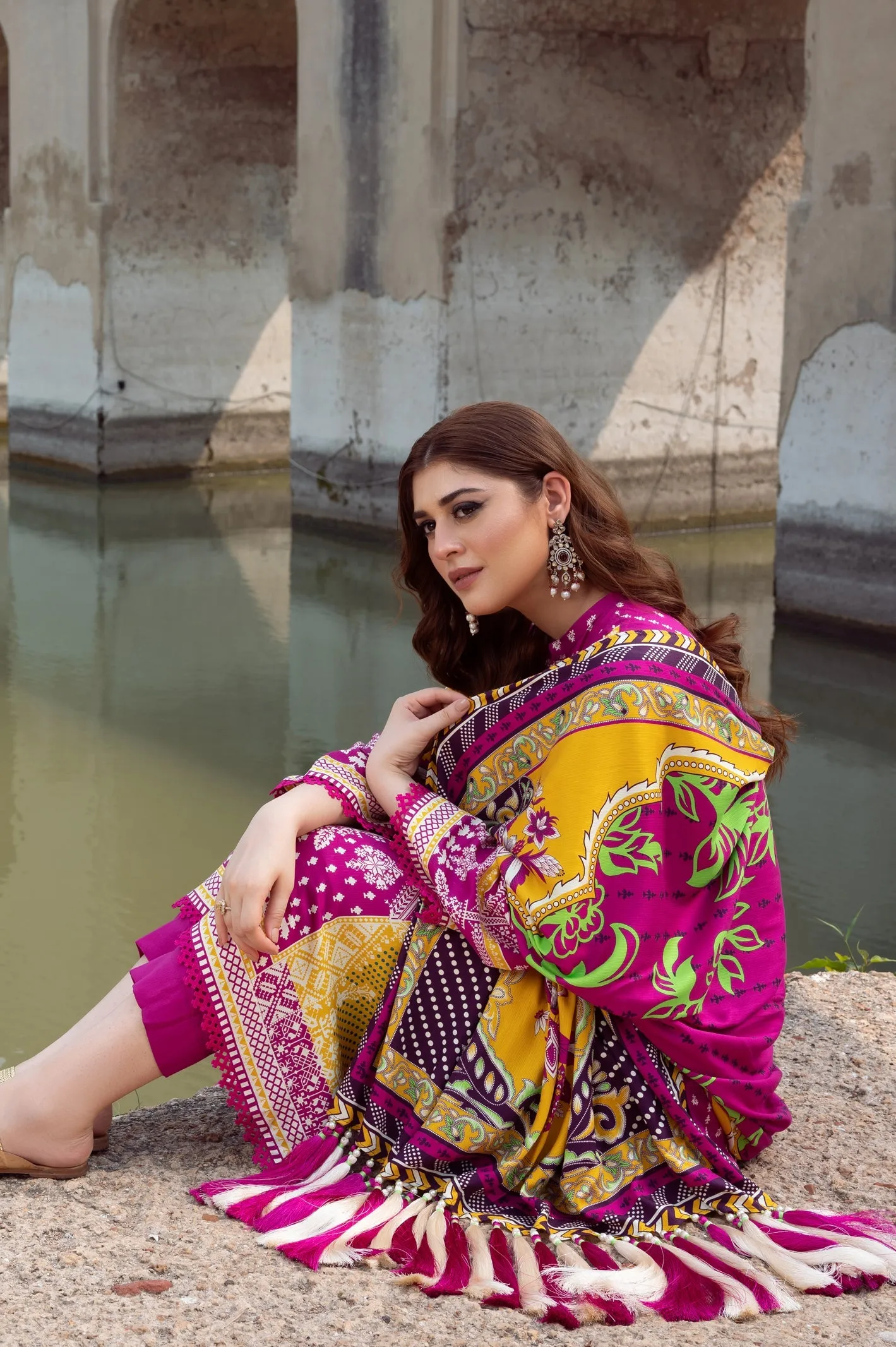 2PC Unstitched Printed