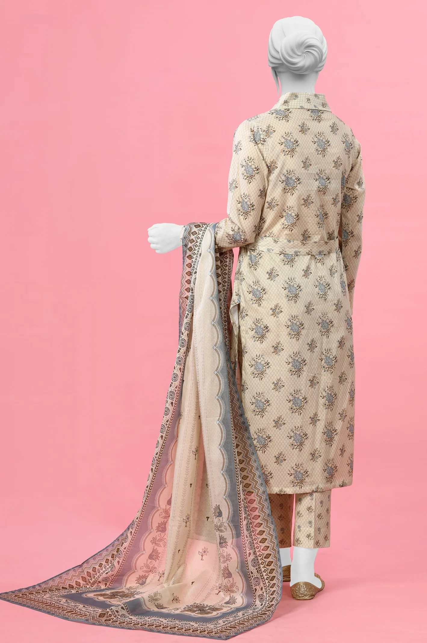 3PC Unstitched Printed