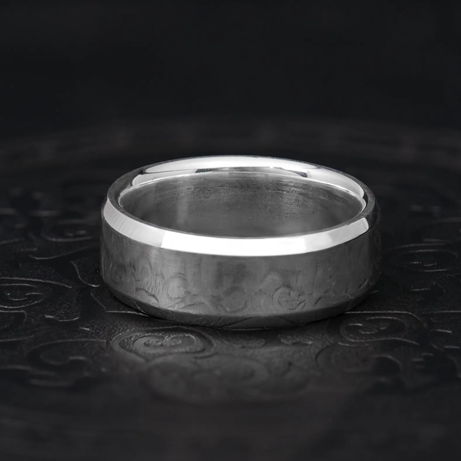 8mm Beveled Sterling Silver Ring