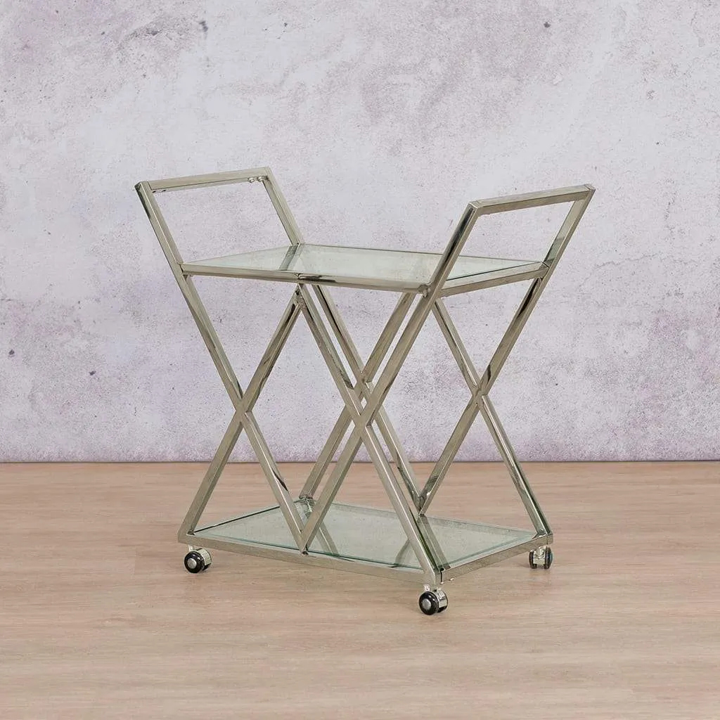 Abacus Bar Cart - Silver