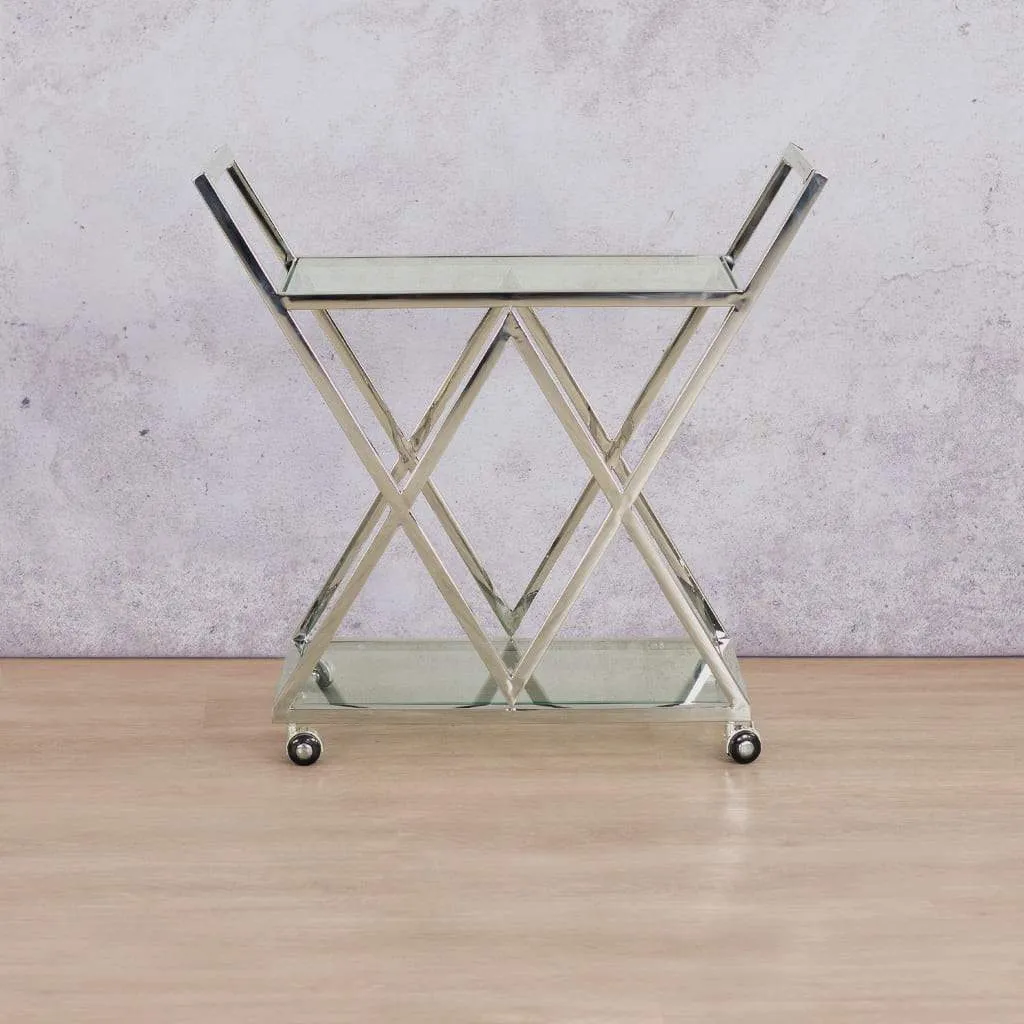 Abacus Bar Cart - Silver