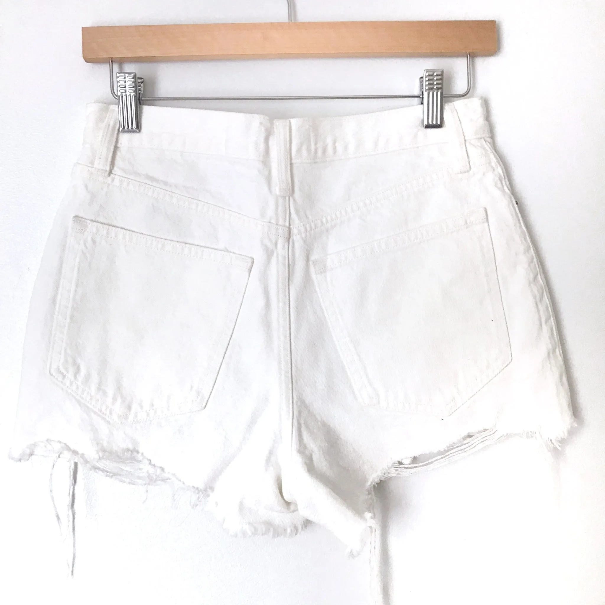 Abercrombie & Fitch White Cut Off Shorts- Size 26/2