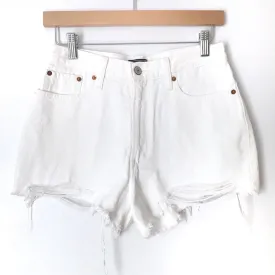 Abercrombie & Fitch White Cut Off Shorts- Size 26/2