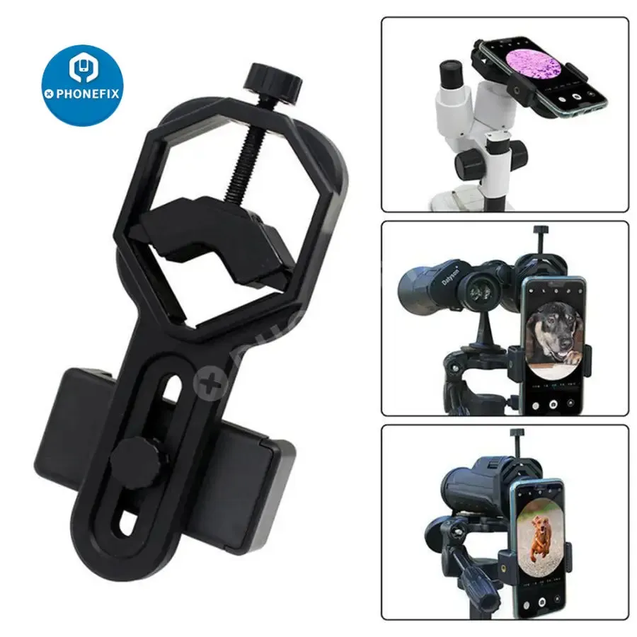 Adjustable Phone Adapter Mount Microscope Clip Bracket Stand Holder