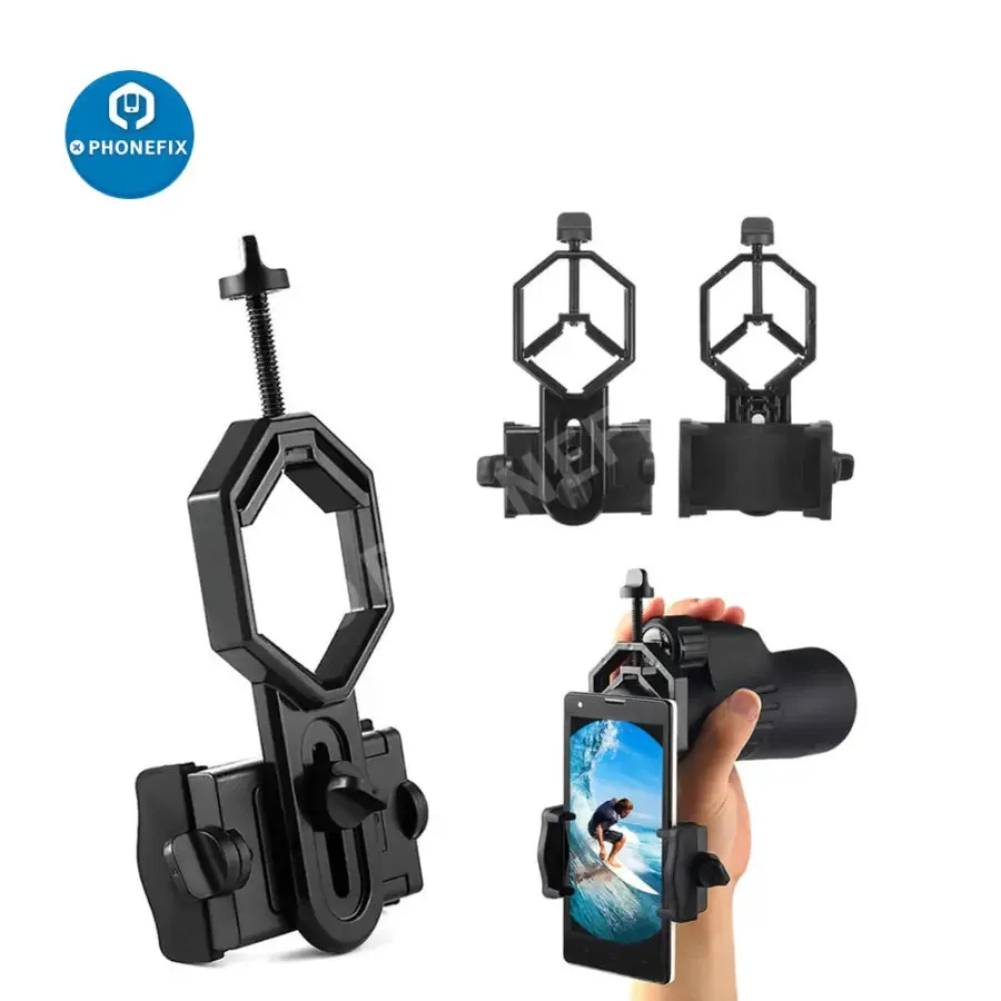 Adjustable Phone Adapter Mount Microscope Clip Bracket Stand Holder