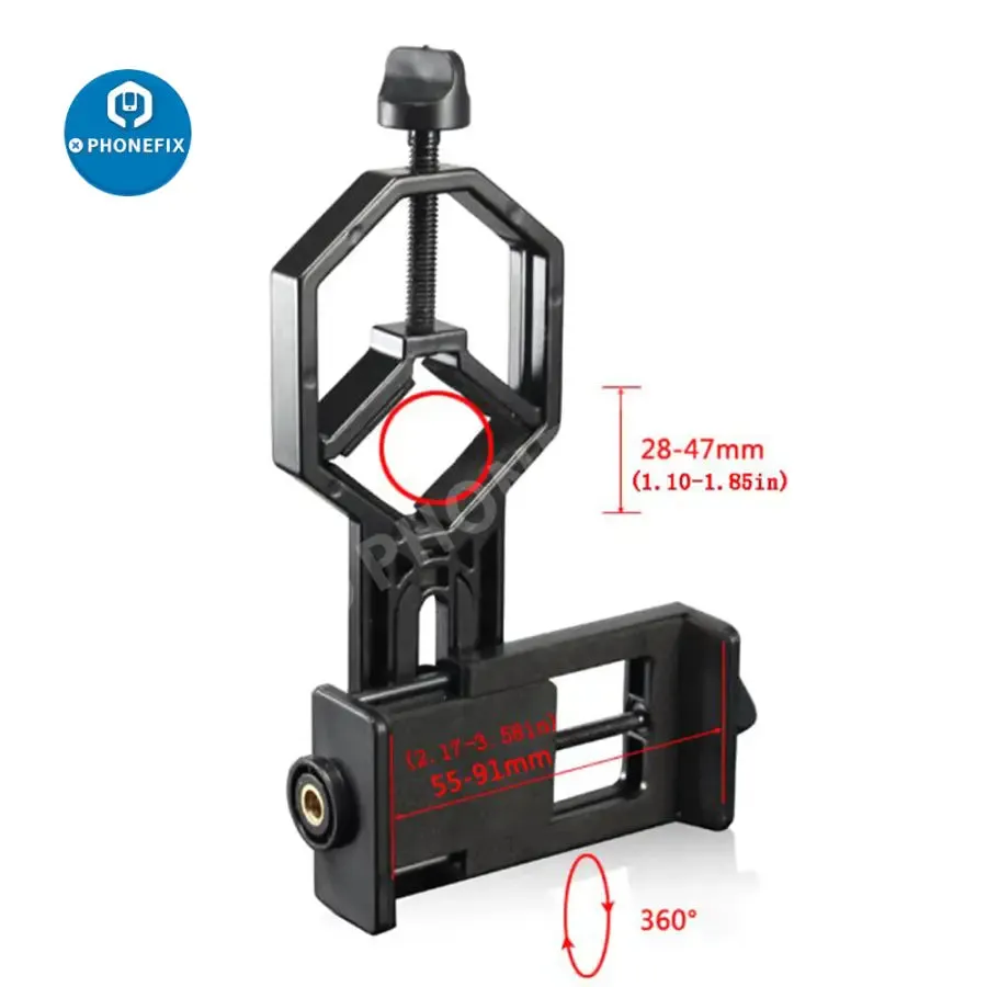 Adjustable Phone Adapter Mount Microscope Clip Bracket Stand Holder