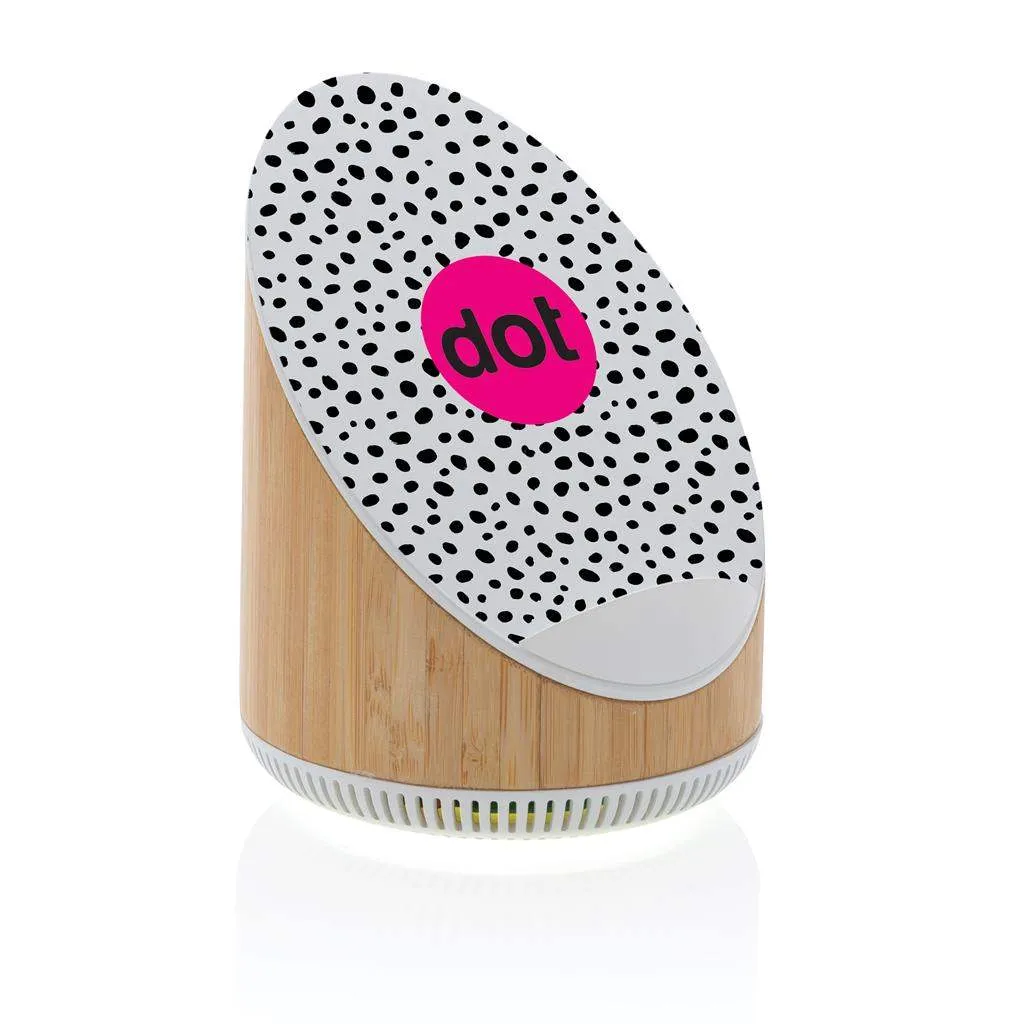 Bamboo 5W Speaker with 15W Wireless Charger
