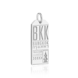 Bangkok Thailand BKK Luggage Tag Charm Silver