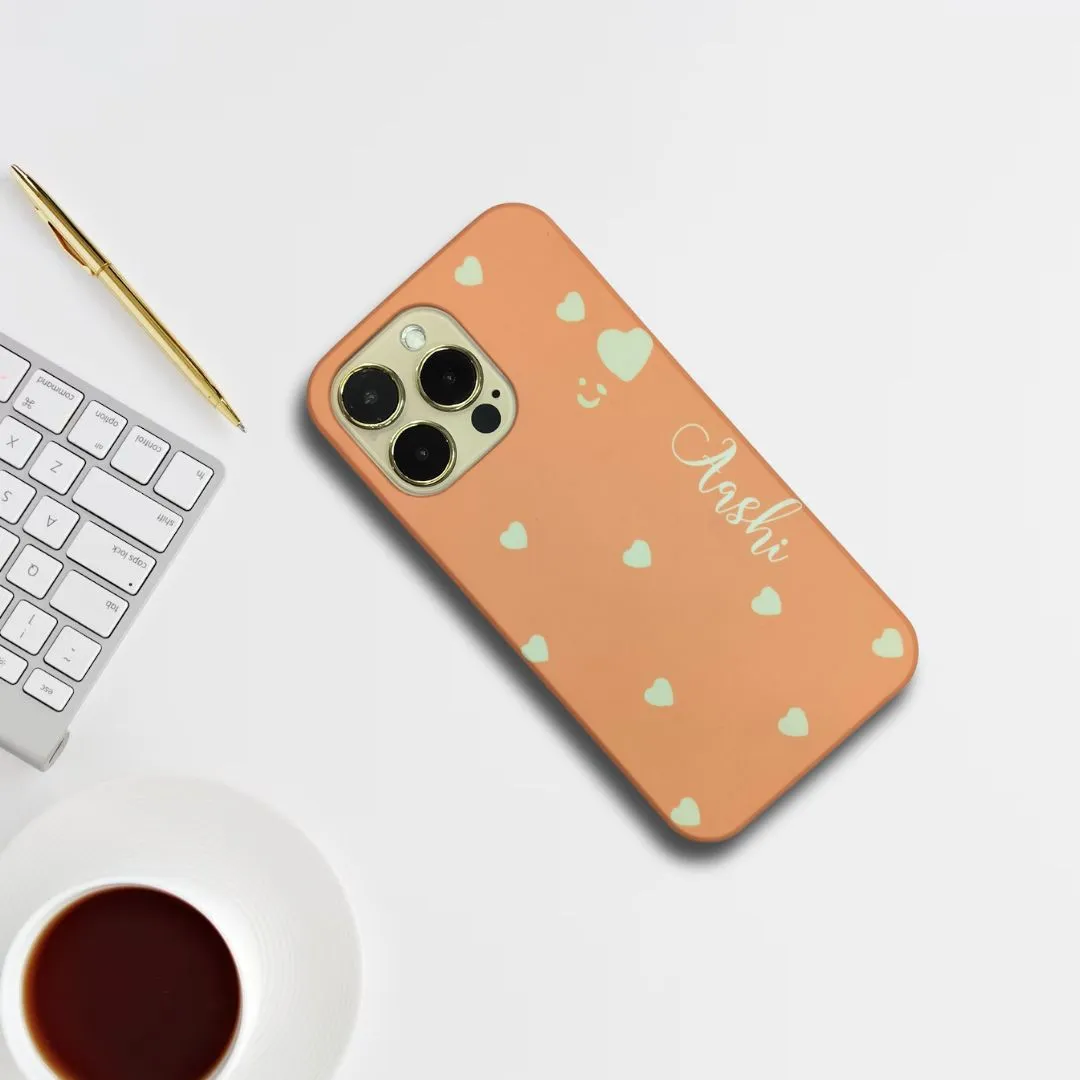Be Loved Heart Phone Case Cover Color Peach For Redmi/Xiaomi