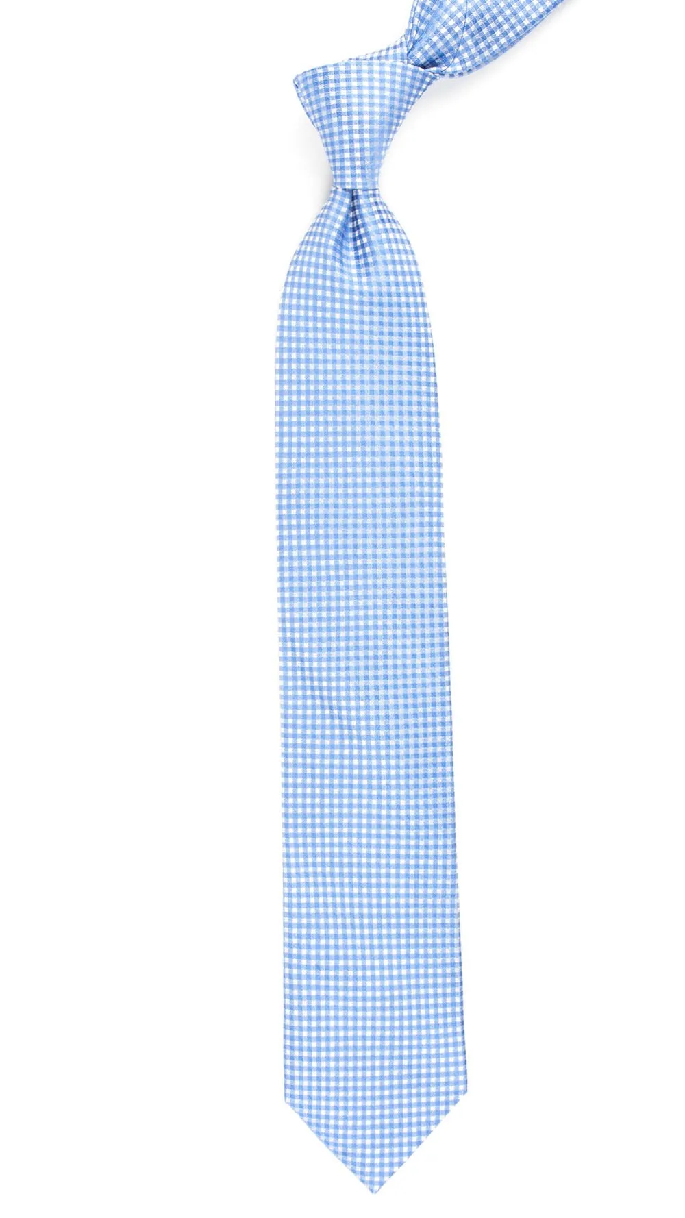 Be Married Checks Light Blue Tie