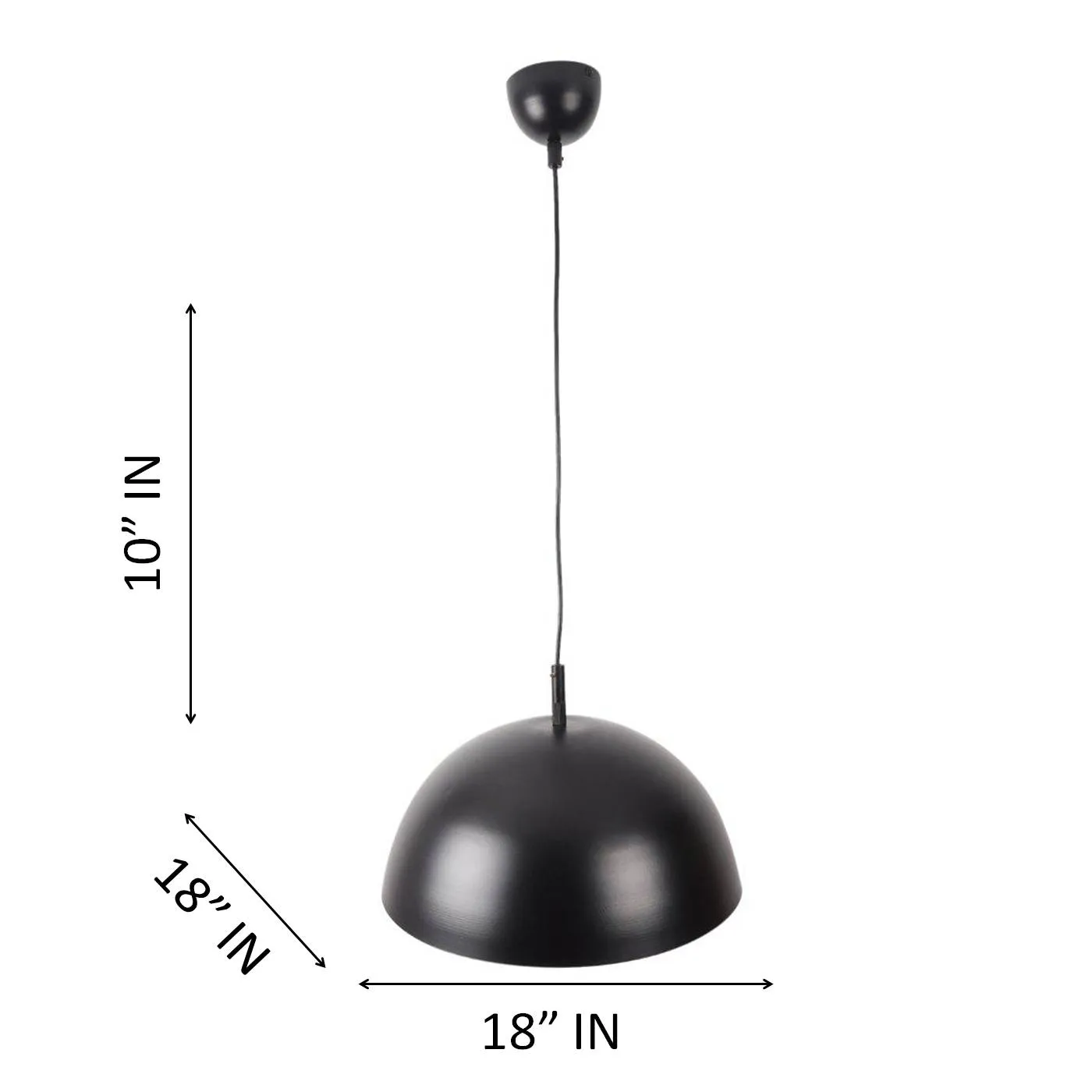 BLACK ORANGE Metal Single Hanging Light P5-BIG-BK-ORANGE