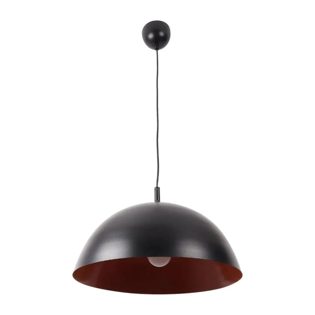 BLACK ORANGE Metal Single Hanging Light P5-BIG-BK-ORANGE
