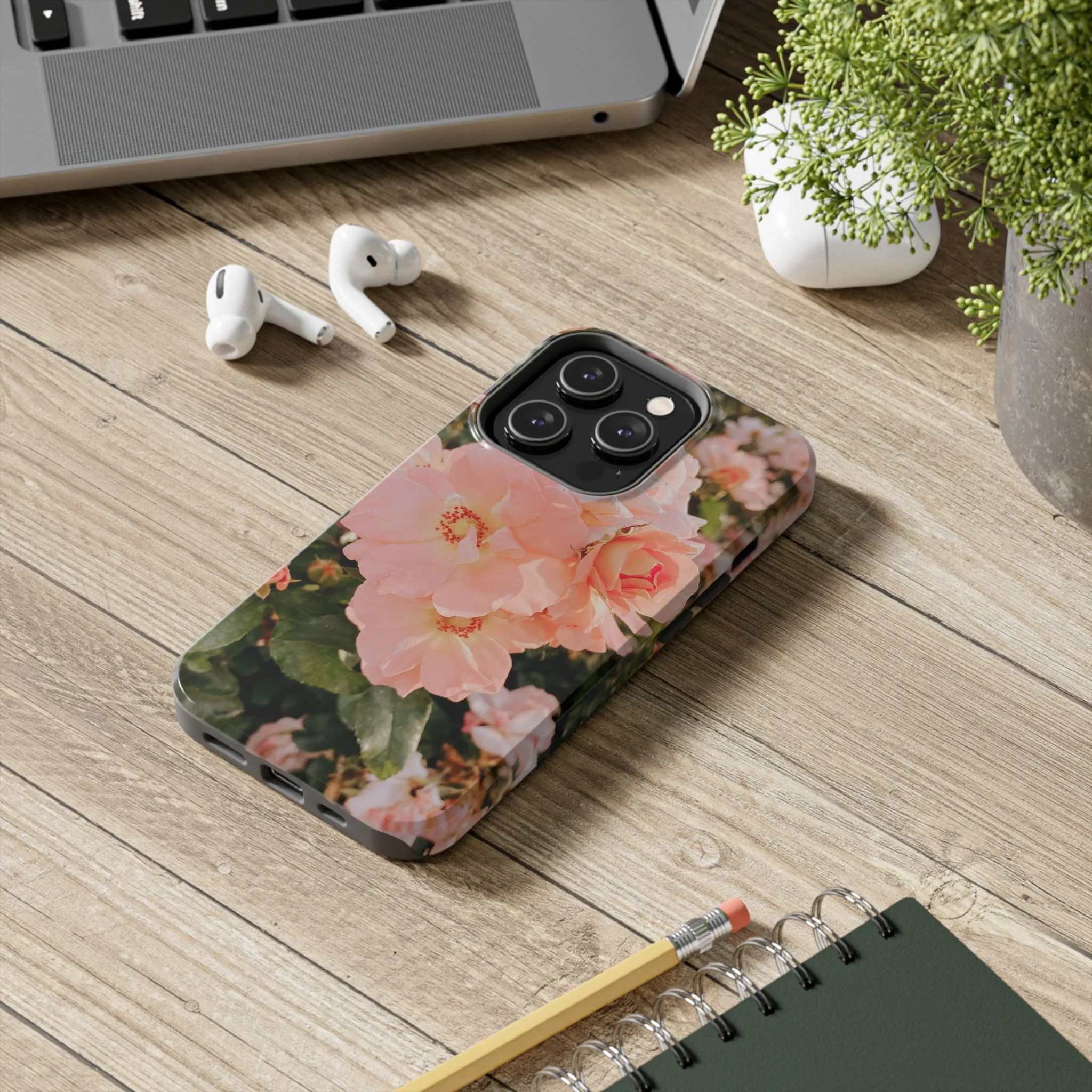 Blush Hollyhocks - iPhone Tough Cases