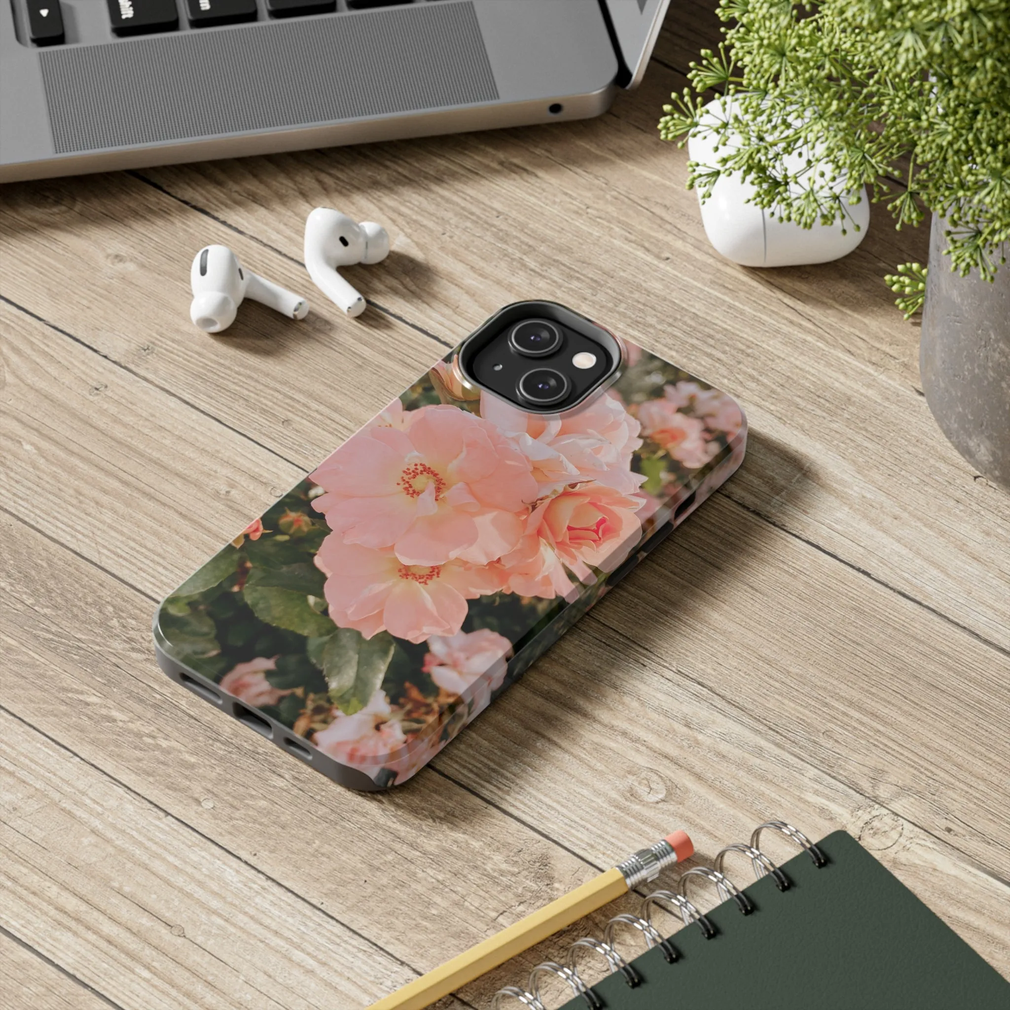 Blush Hollyhocks - iPhone Tough Cases