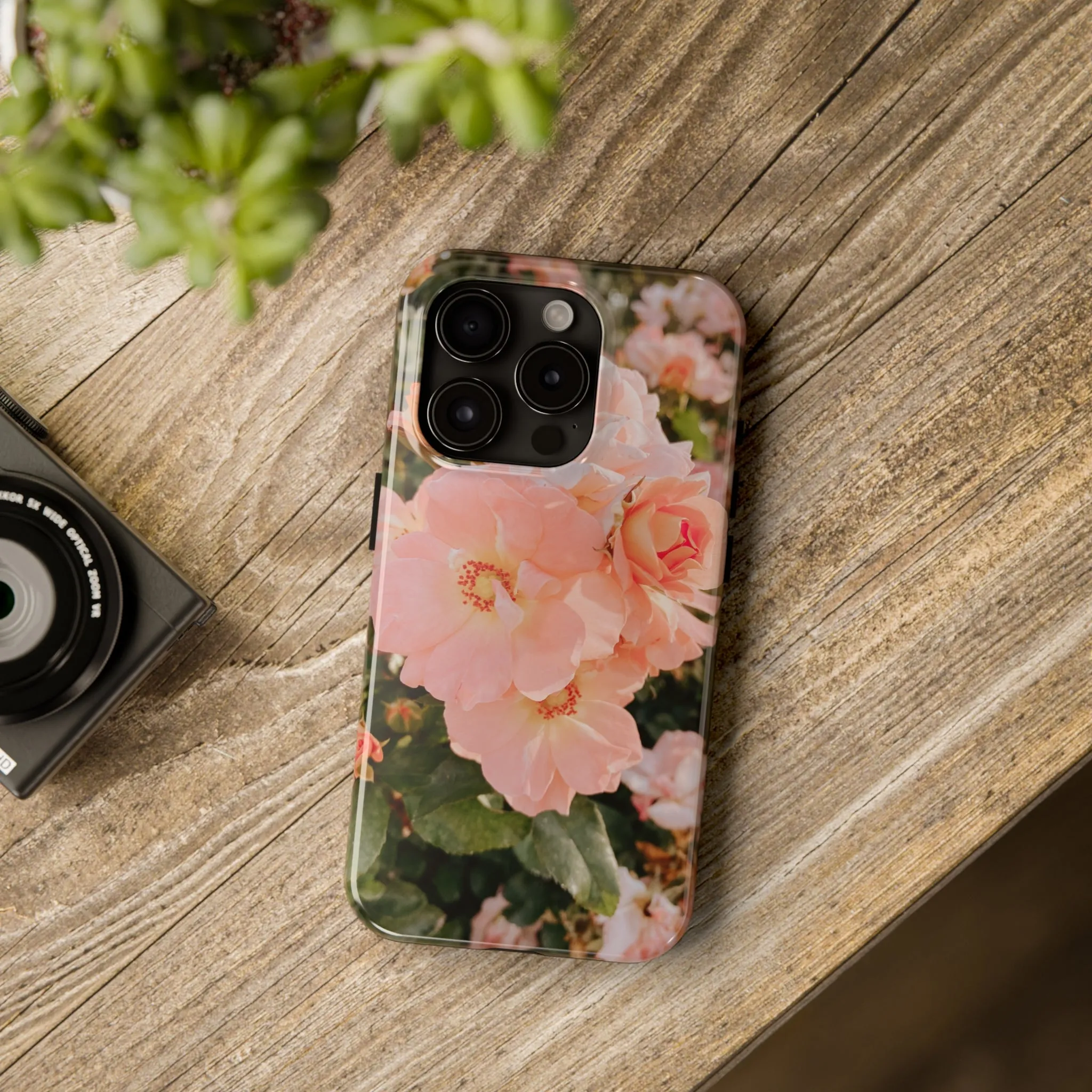 Blush Hollyhocks - iPhone Tough Cases