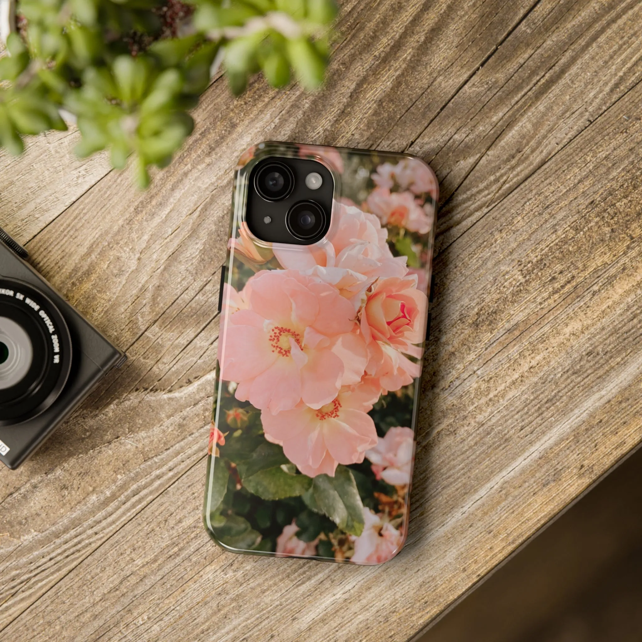 Blush Hollyhocks - iPhone Tough Cases