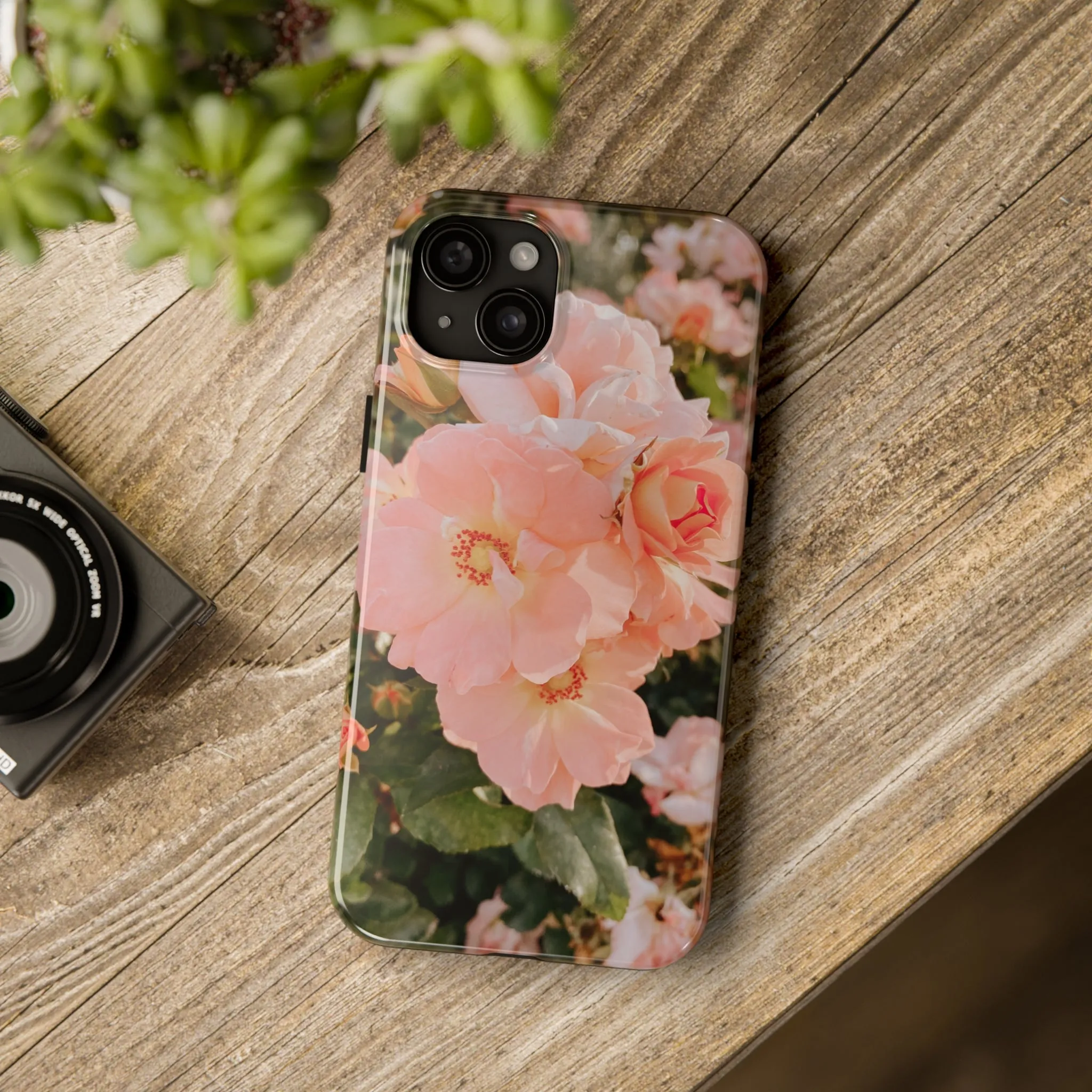 Blush Hollyhocks - iPhone Tough Cases