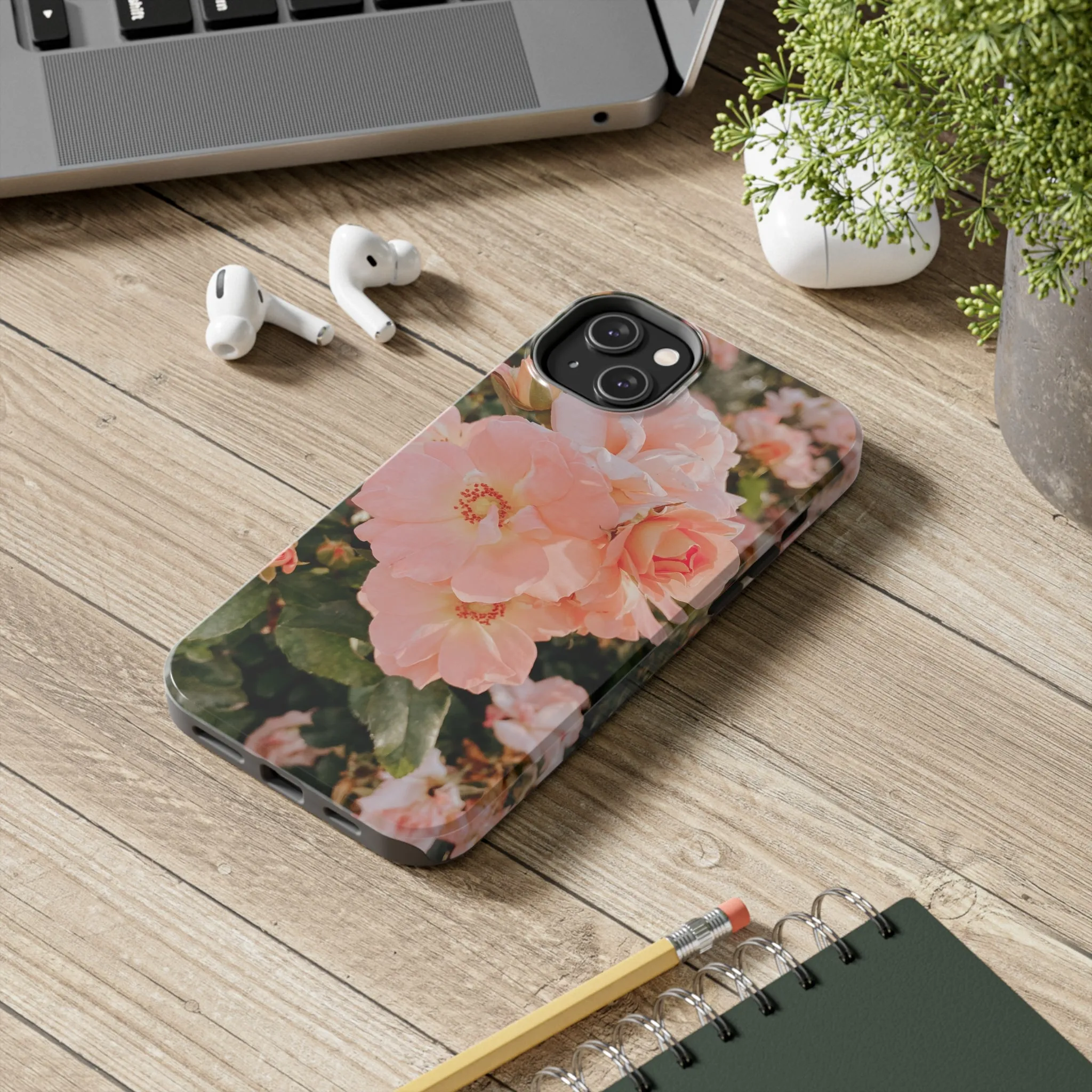 Blush Hollyhocks - iPhone Tough Cases