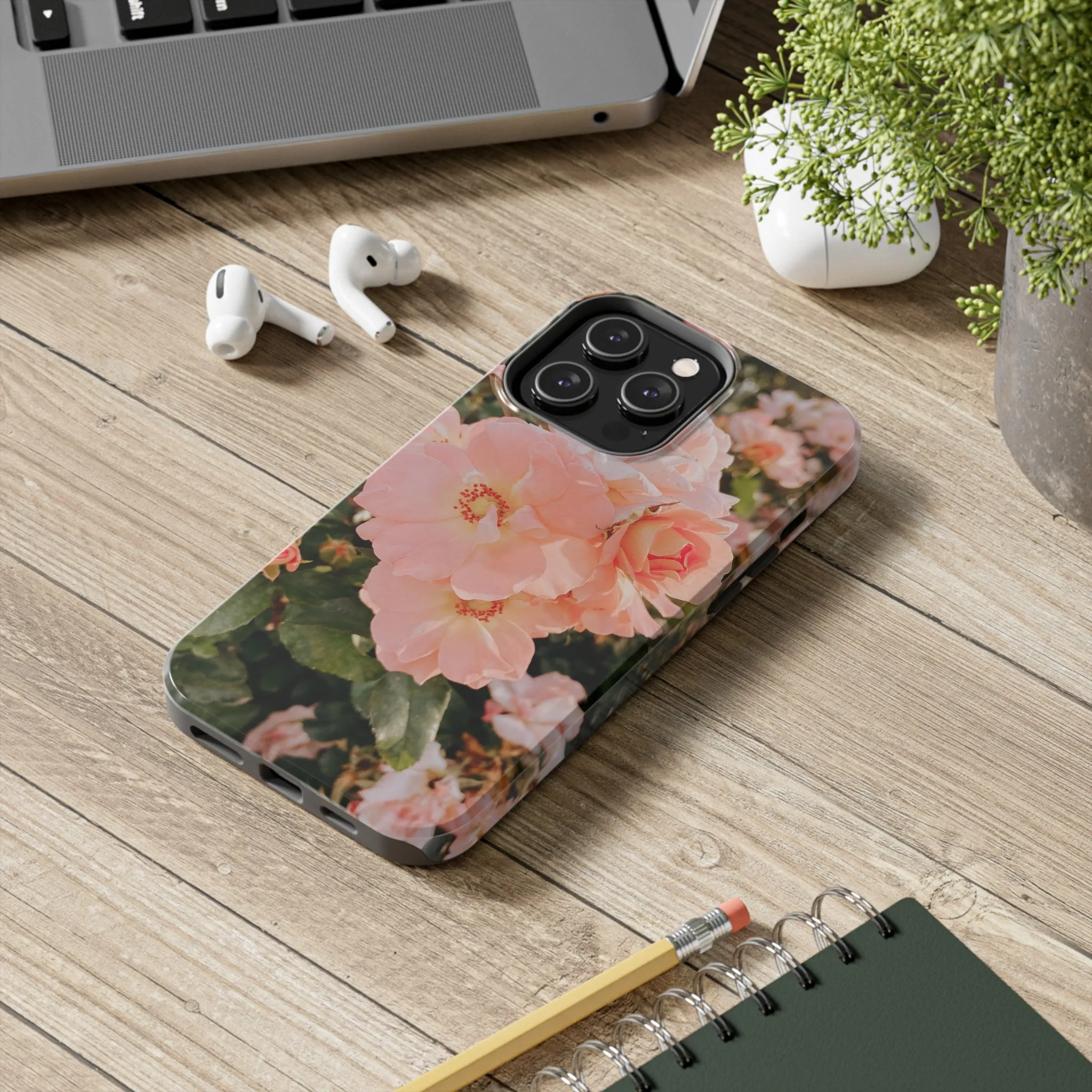 Blush Hollyhocks - iPhone Tough Cases