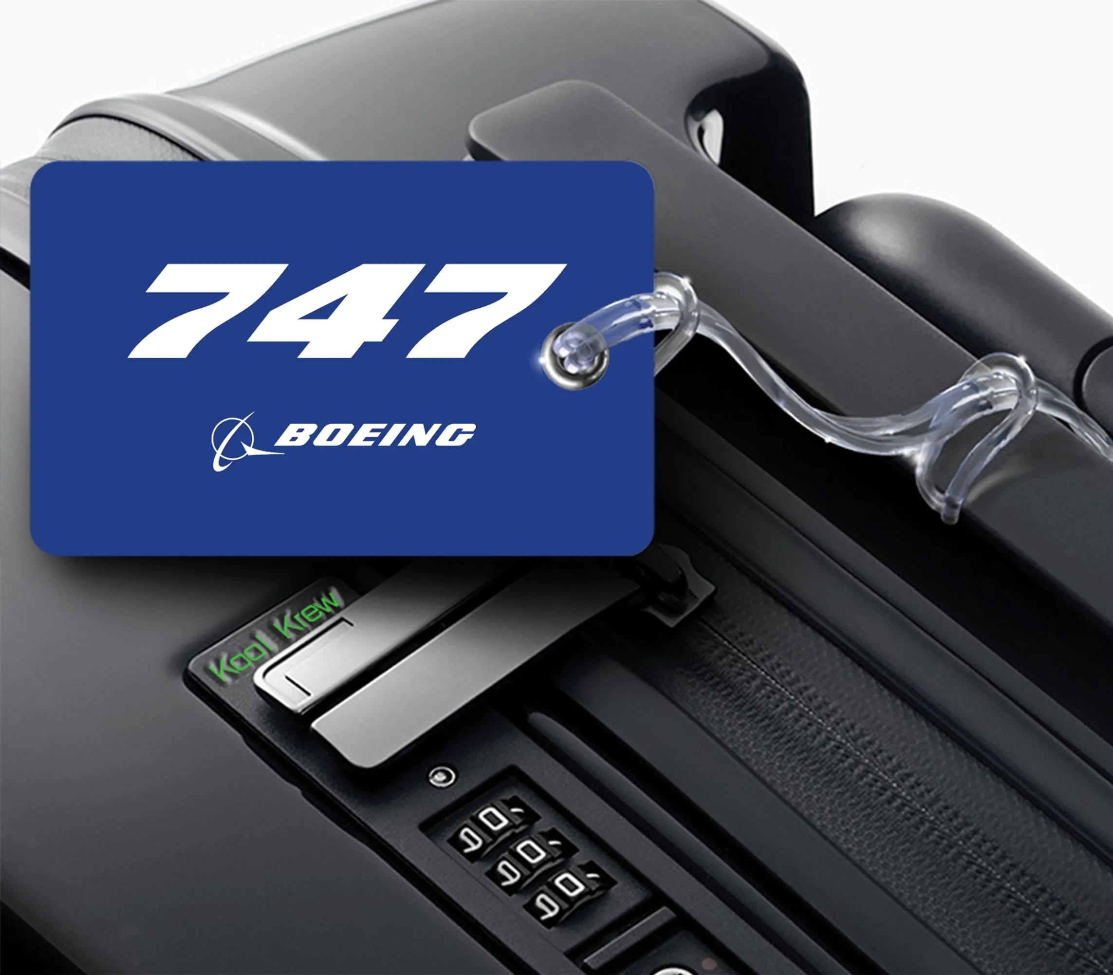 Boeing B747 Blue luggage tag