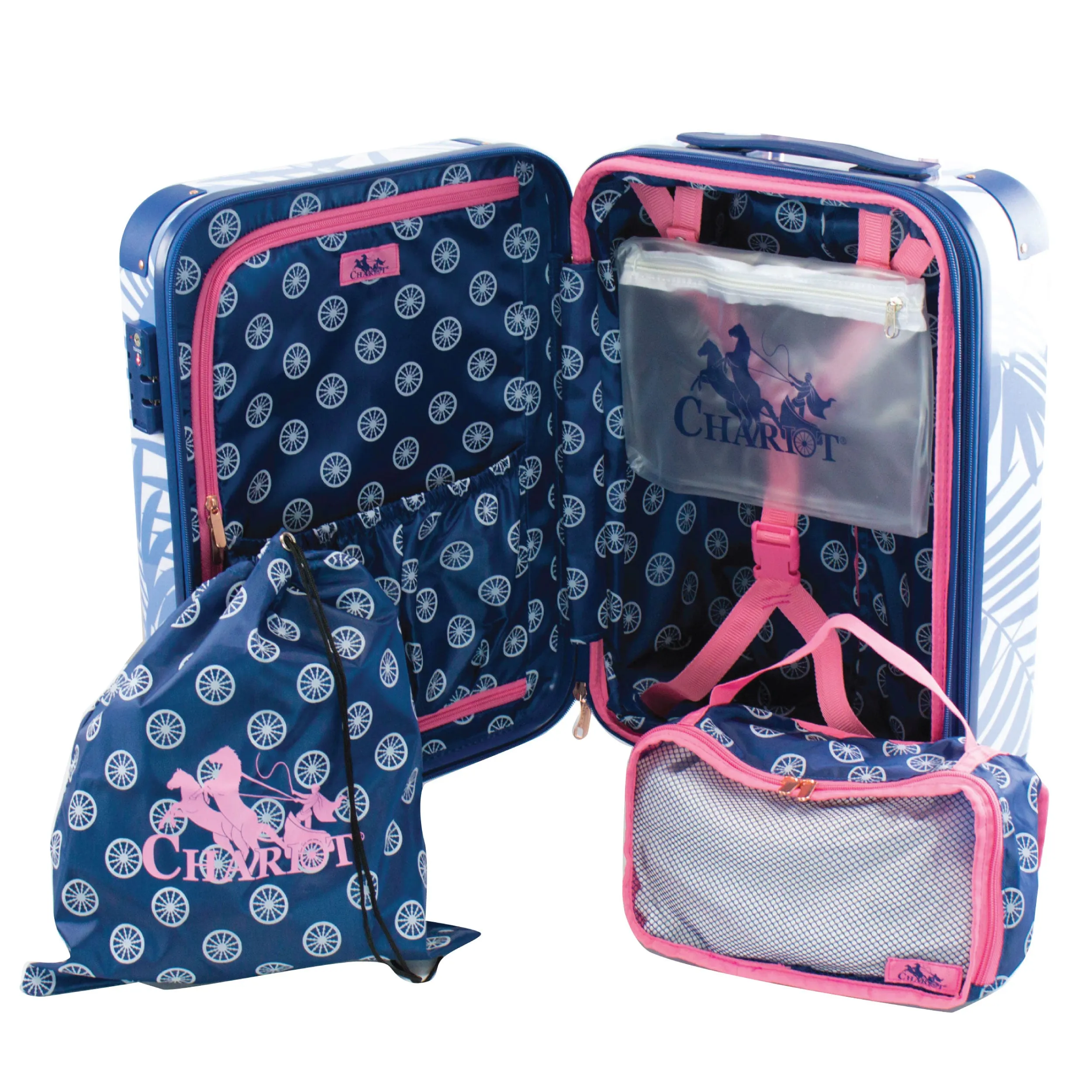 Chariot 20" Hardside Carry-On & Cosmetic Case CHP-903