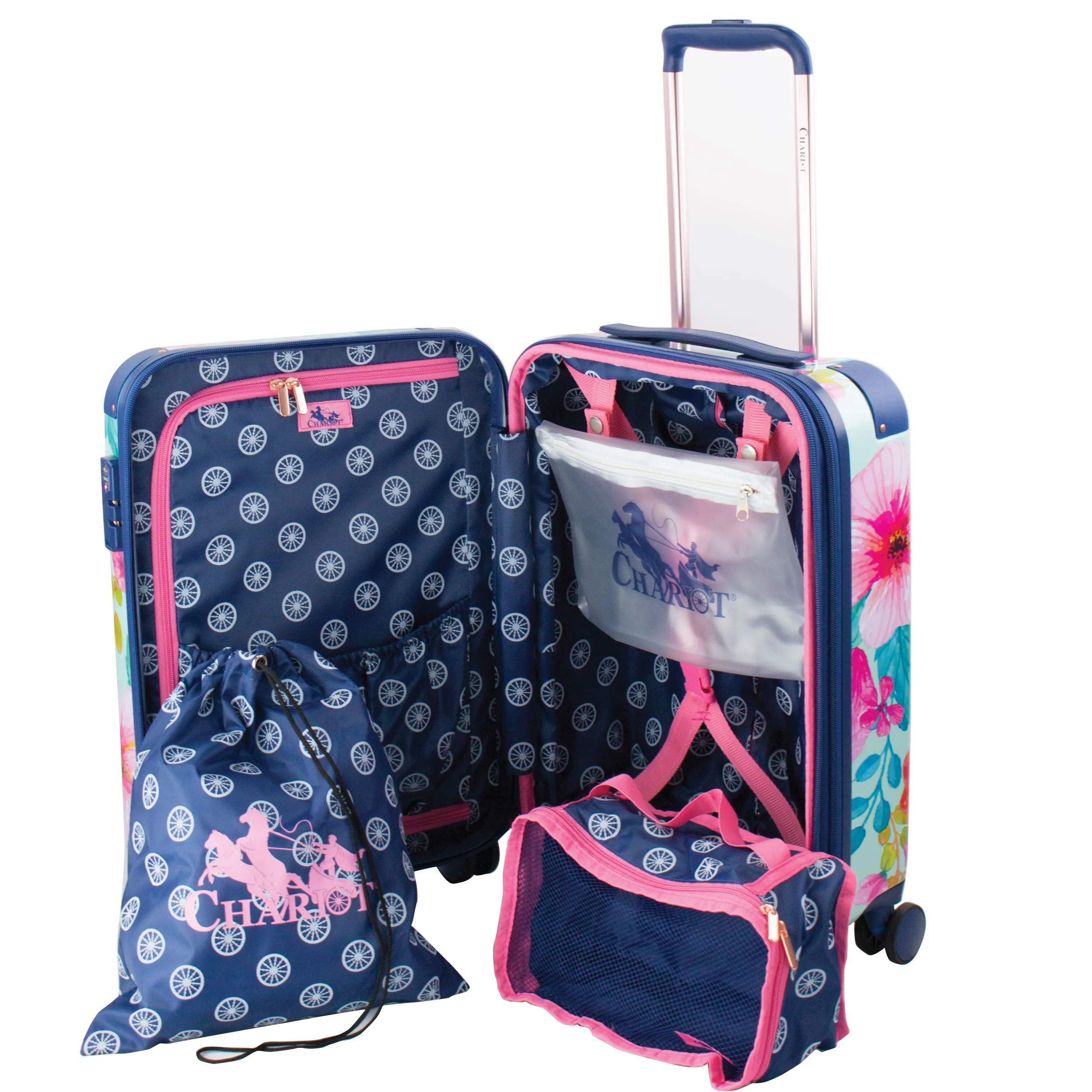 Chariot 20" Hardside Carry-On & Cosmetic Case CHP-903