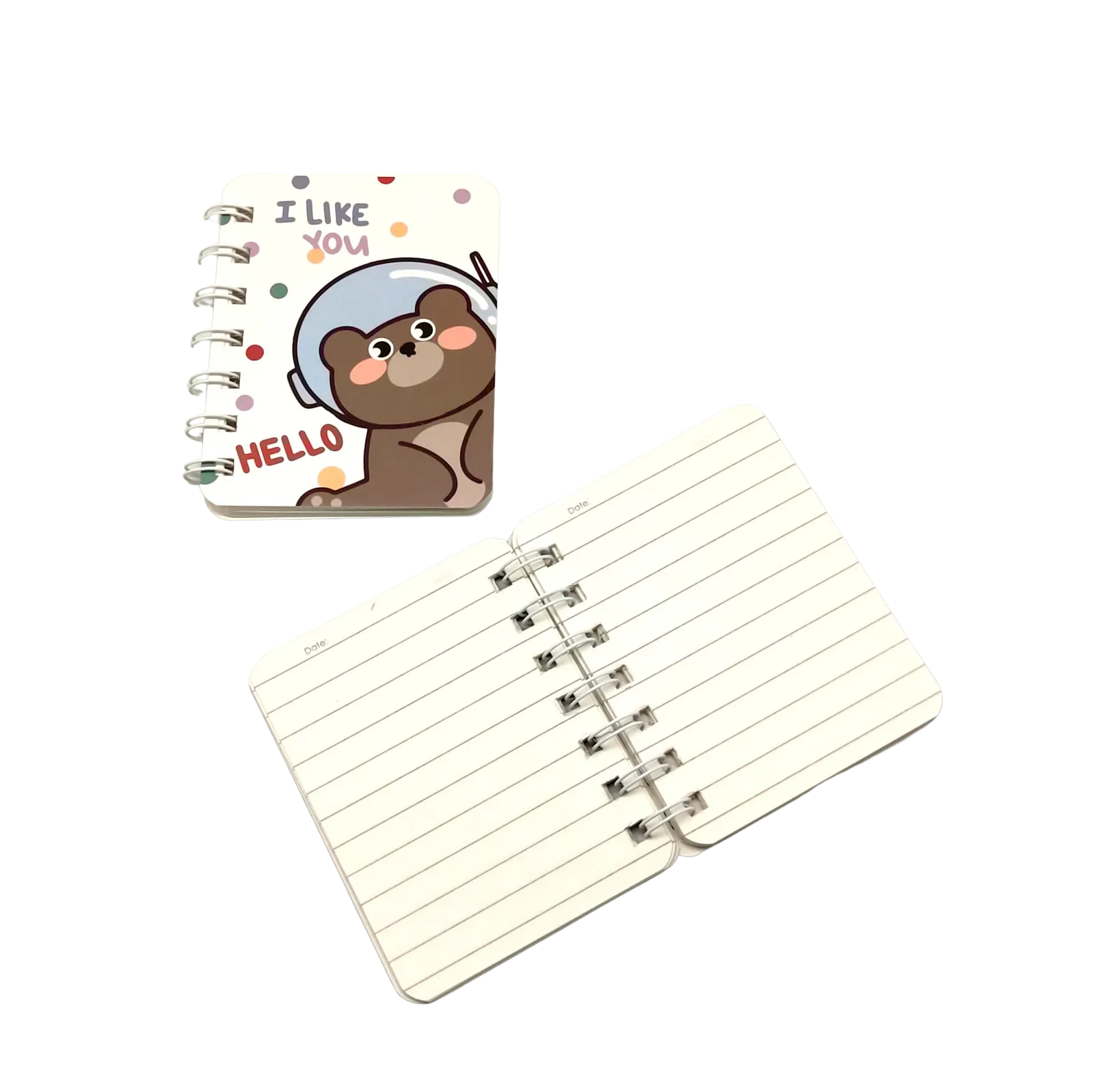 Cute Space Bear Astronaut Small Notebook