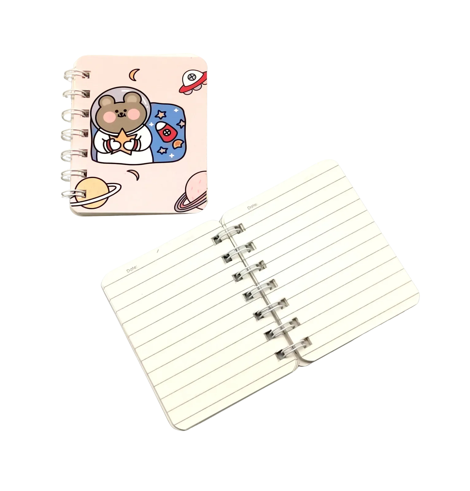 Cute Space Bear Astronaut Small Notebook