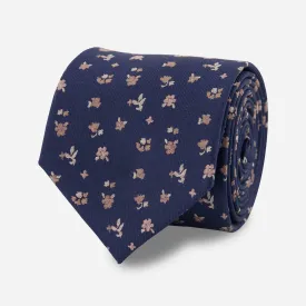 Falling Florals Navy Tie