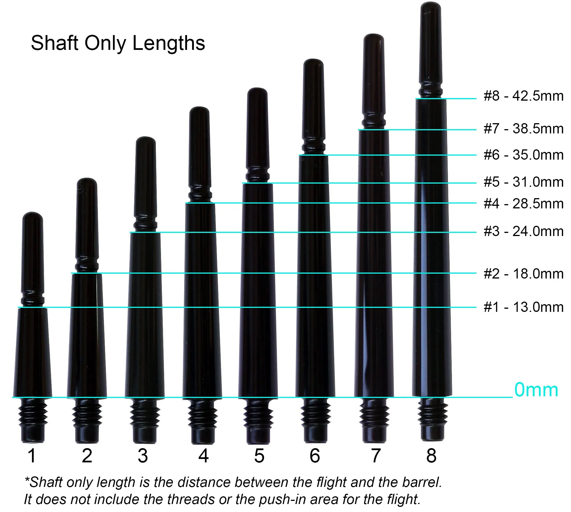 Fit Flight Polycarbonate Normal Black Locked Dart Shaft