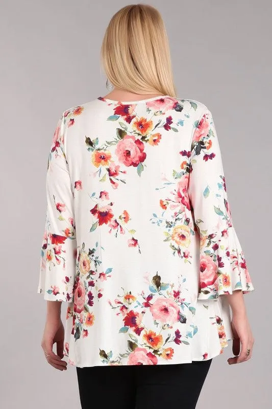 Floral printed Jersey knit top