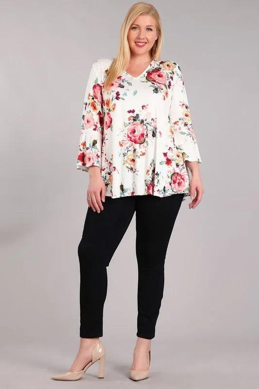 Floral printed Jersey knit top
