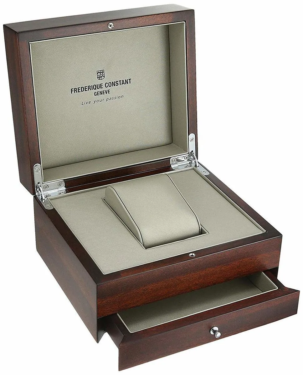 Frederique Constant Classic Moonphase Manufacture Automatic Blue Dial Blue Leather Strap Mens Watch FC-712MN4H6