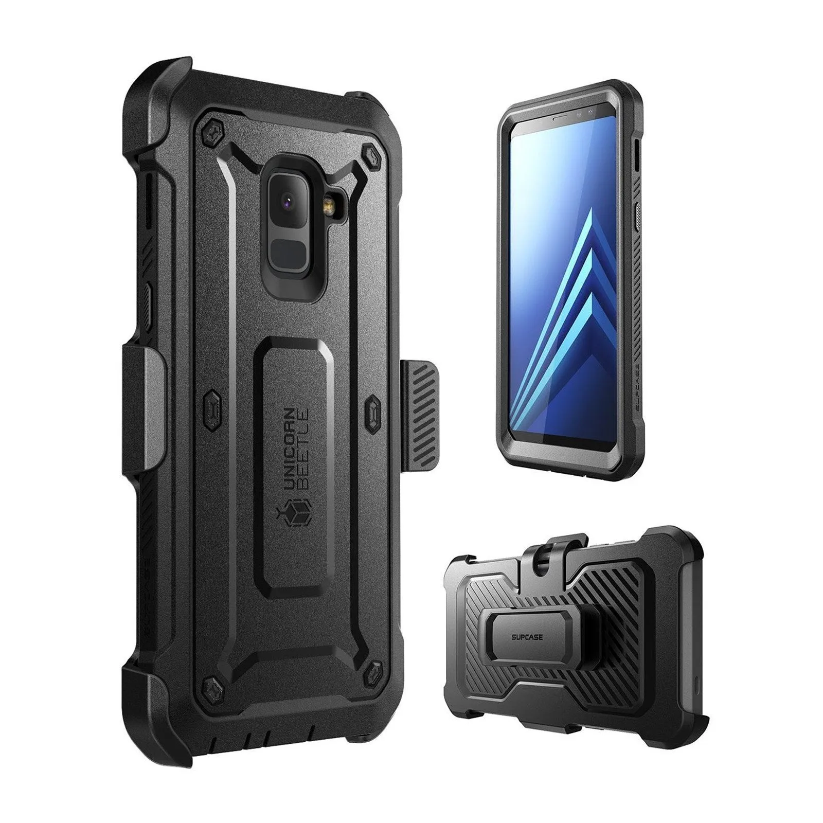 Galaxy A8 Plus Unicorn Beetle Pro Rugged Case-Black