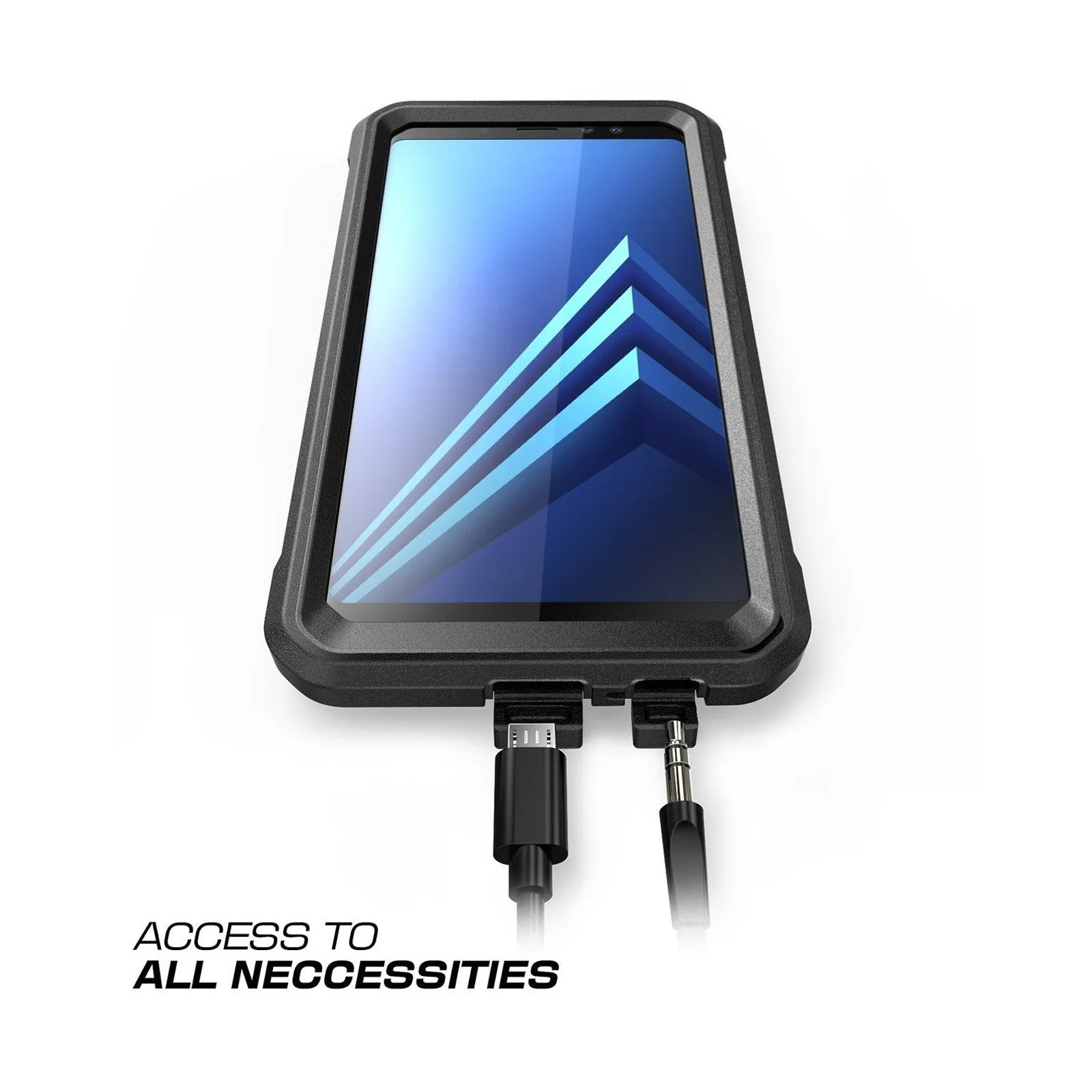 Galaxy A8 Plus Unicorn Beetle Pro Rugged Case-Black