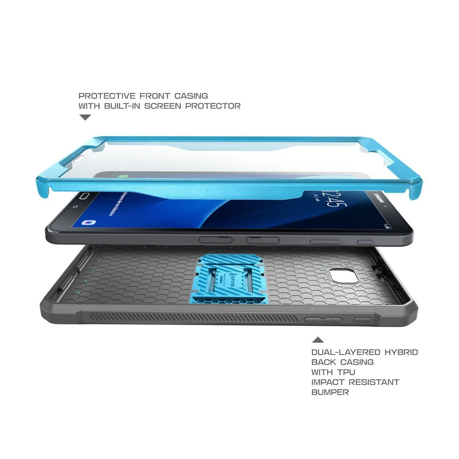 Galaxy Tab A 10.1 inch (2016) Unicorn Beetle Pro Full-Body Protective Case-Blue