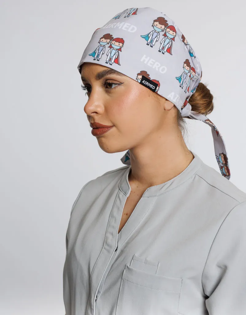Hero Print Scrub Cap