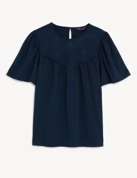 Jersey Embroidered Regular Fit Top