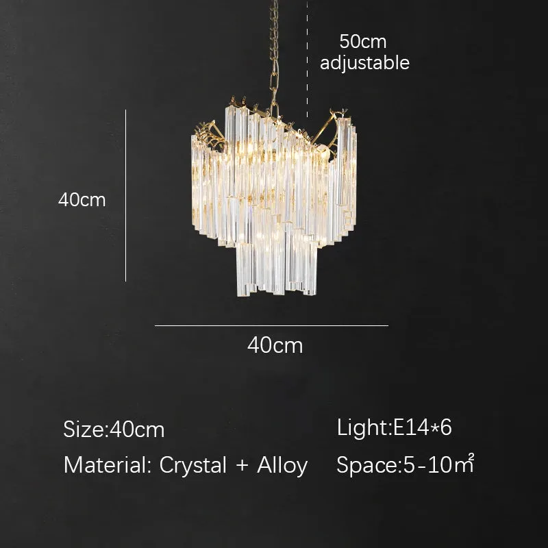 Kunlee Spiral Modern Luxury Crystal Pendant Chandelier