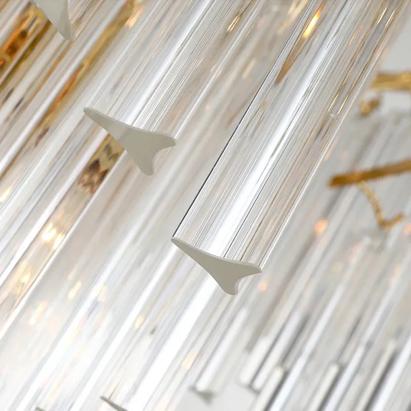 Kunlee Spiral Modern Luxury Crystal Pendant Chandelier