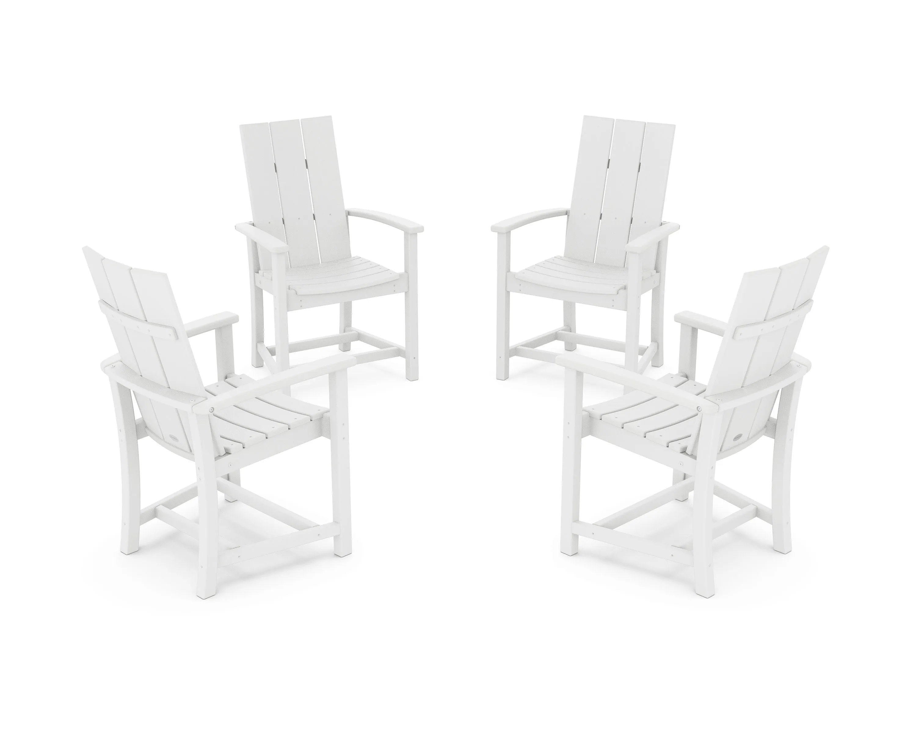 Modern 4-Piece Upright Adirondack Conversation Set