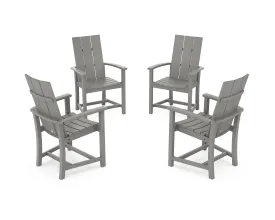 Modern 4-Piece Upright Adirondack Conversation Set