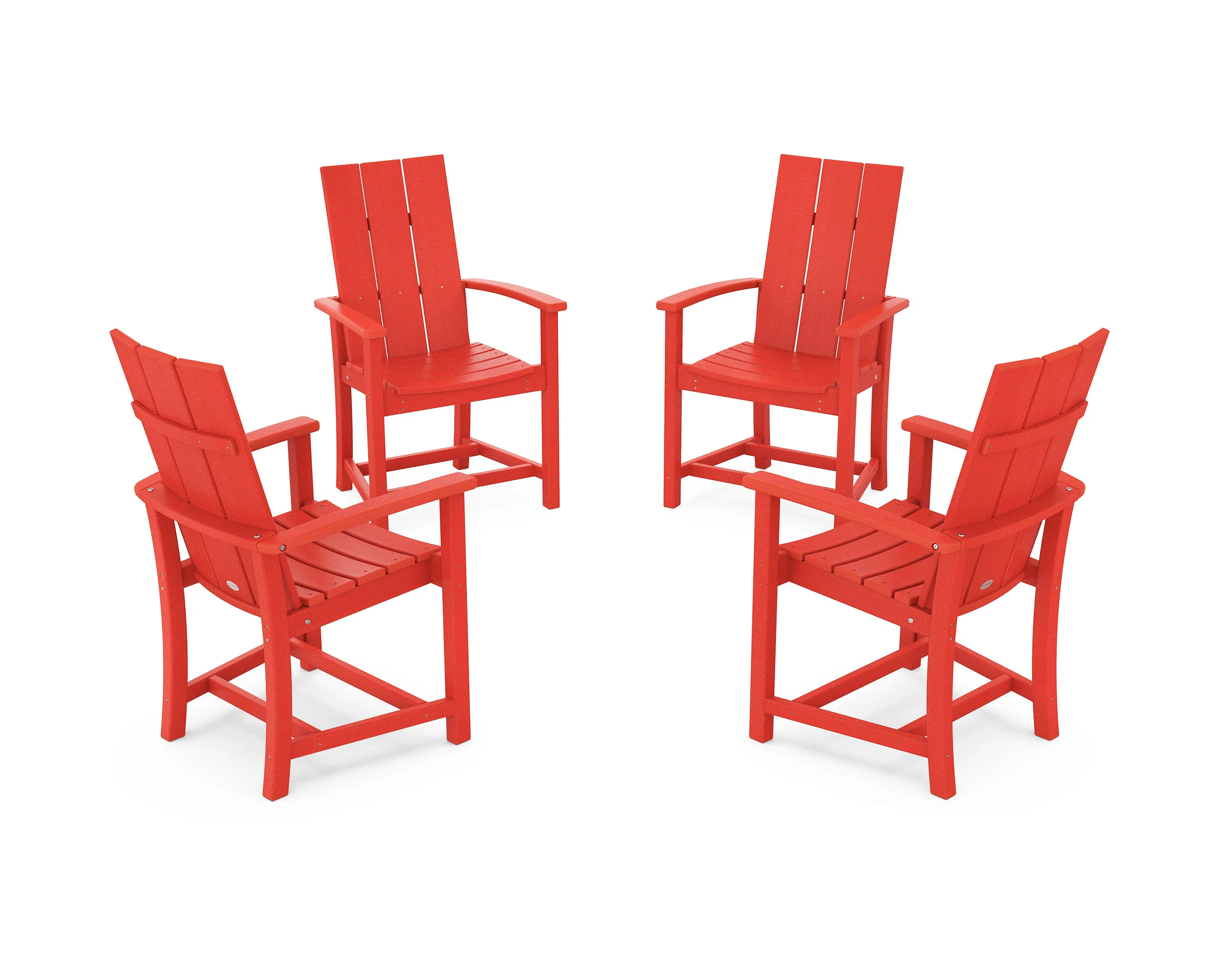 Modern 4-Piece Upright Adirondack Conversation Set