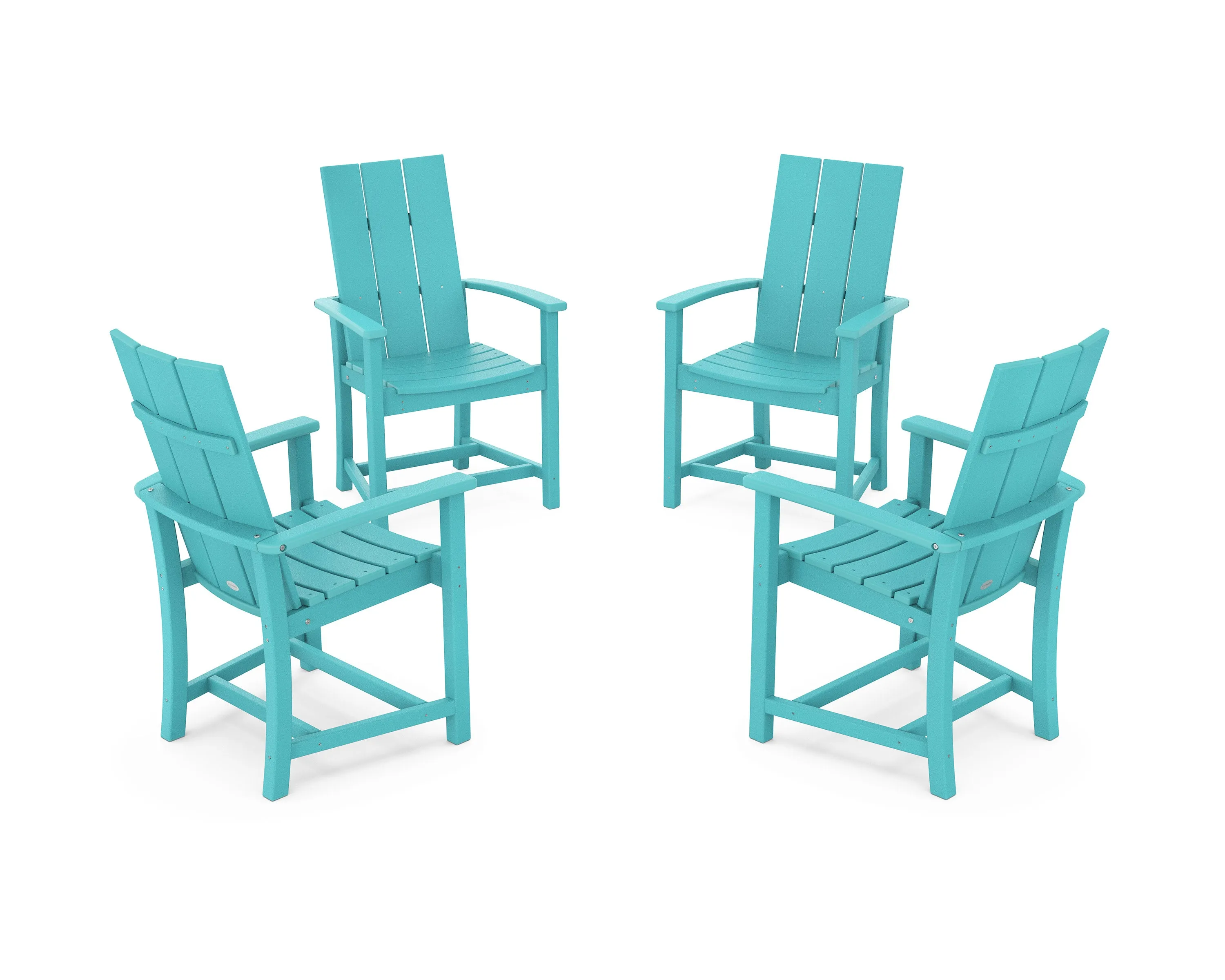 Modern 4-Piece Upright Adirondack Conversation Set