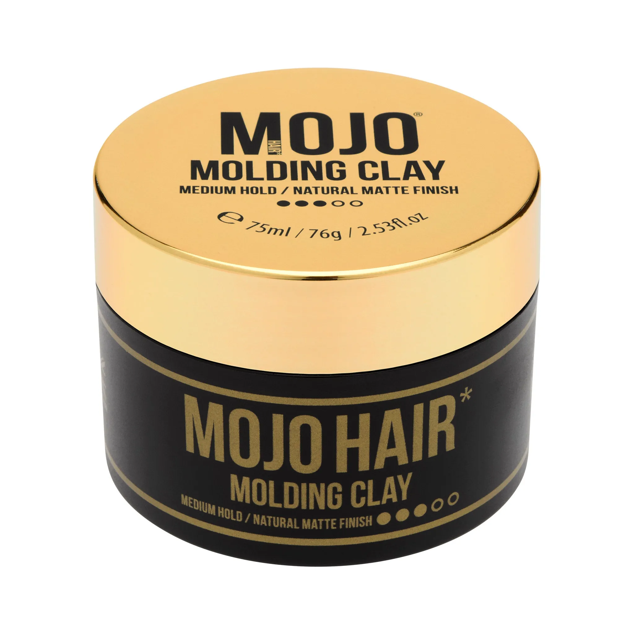 Mojo Hair Molding Clay/Medium Firm Hold/Luxury Fragrance /Washes out Easily (75ml / 76g / 2.53fl.oz)