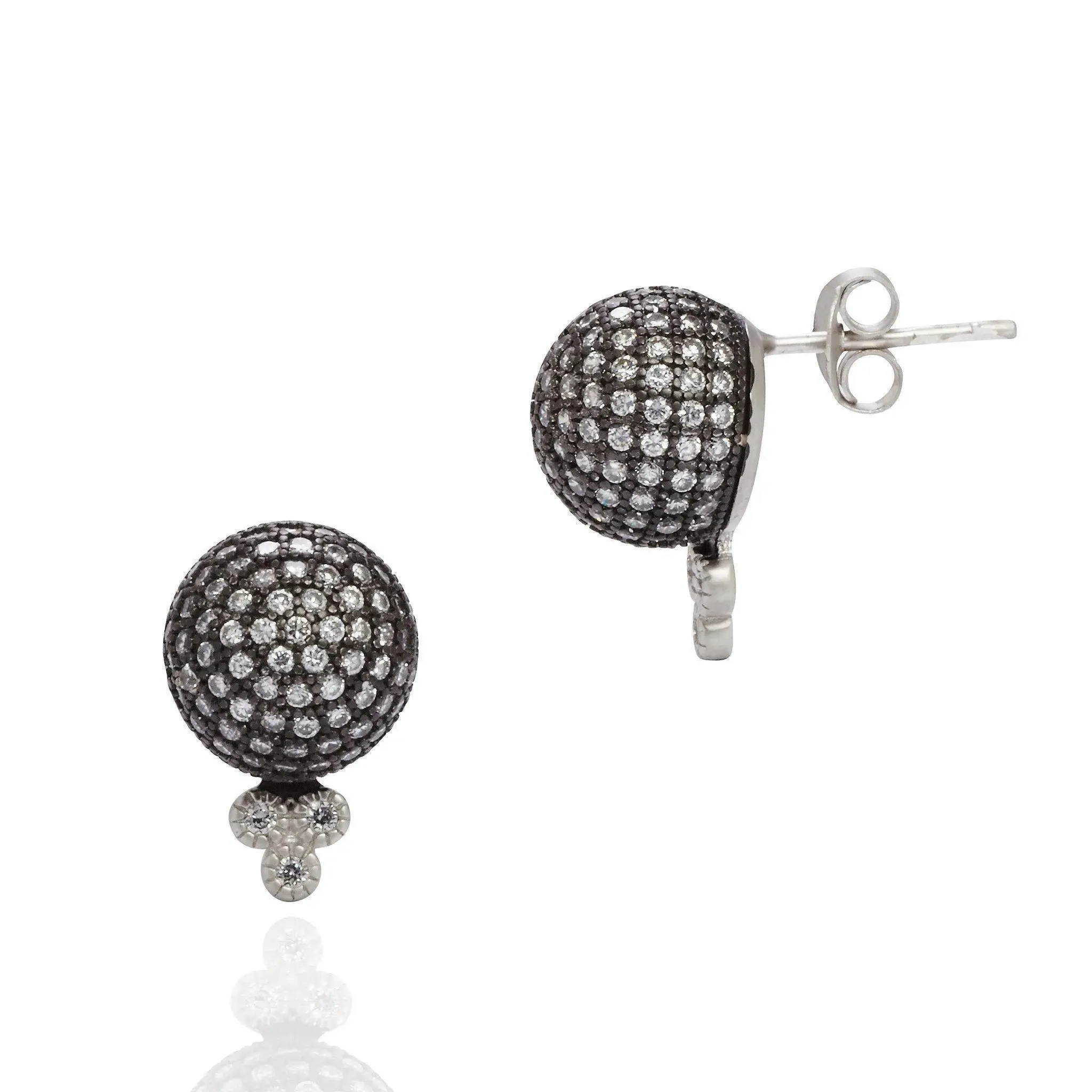 Pavé Ball Stud Earrings