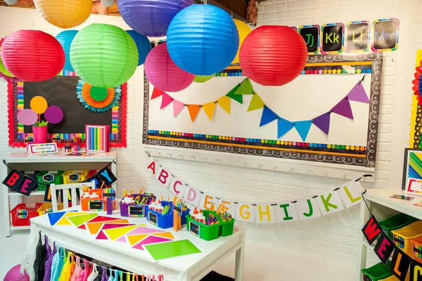 "Happy Rainbow" Classroom Decor Bundle | UPRINT | Printable Classroom Decor | Teacher Classroom Decor | Schoolgirl Style
