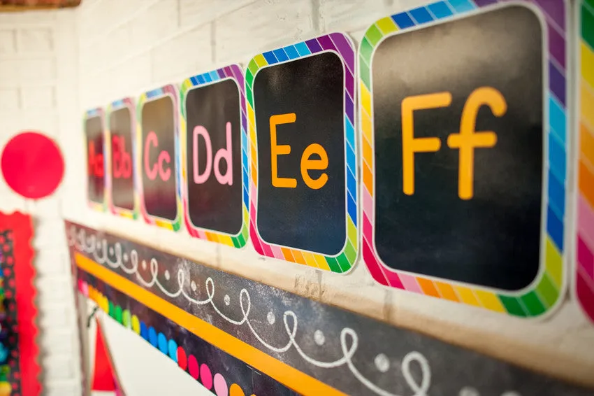 "Happy Rainbow" Classroom Decor Bundle | UPRINT | Printable Classroom Decor | Teacher Classroom Decor | Schoolgirl Style