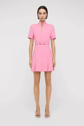 Scanlan Theodore Tailored Pleat Dress Pink Dress