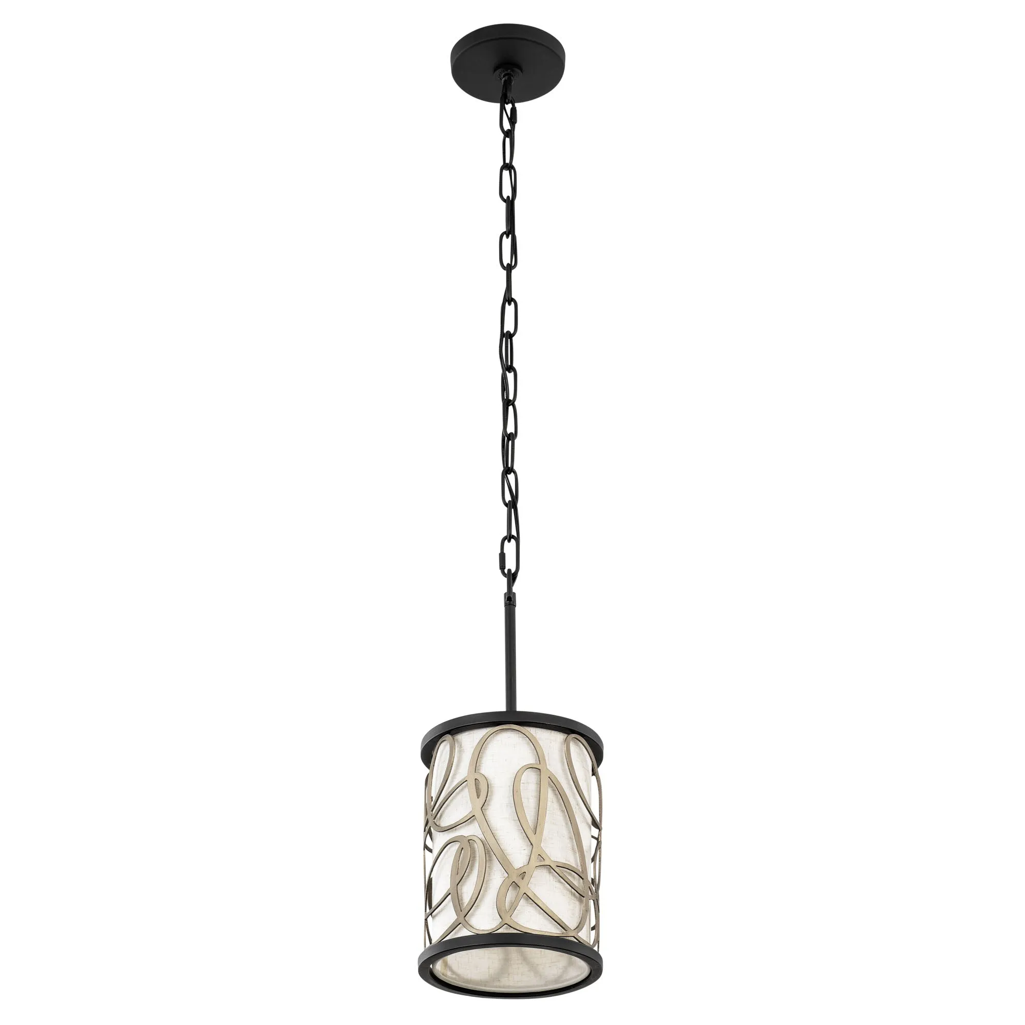 Scribble 381M01MBAR 1-Light Mini Pendant Light - Matte Black/Artifact
